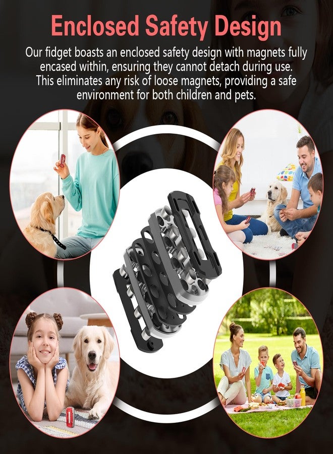 D.G.PLAYER Fidget Toys Adults - Sound & Silent Handheld Cool Fidget Slider - Metal Sensory Toys for Adults Stress Relief, Focused, Anxiety, Time Passing - Travel, Classroom, Office, Car, Home (Black) - Image 3